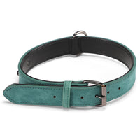 HKM-4338109 Adjustable Microfiber Leather Engraved Dog Collar - Multiple Colors Available