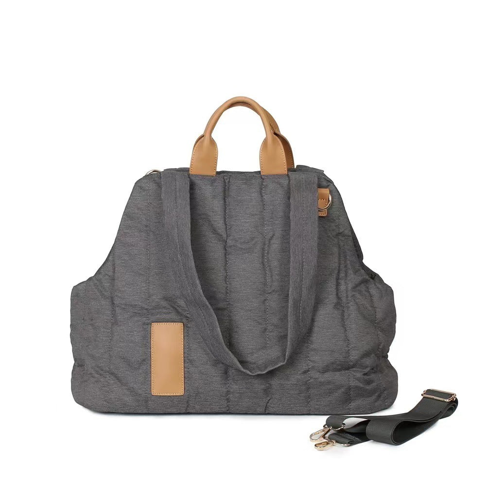 HKM-4338365 Handheld Pet Car Sofa Bag for Cats and Dogs, Soft Cotton-Filled Travel Carrier, Solid Color 46*25*35CM
