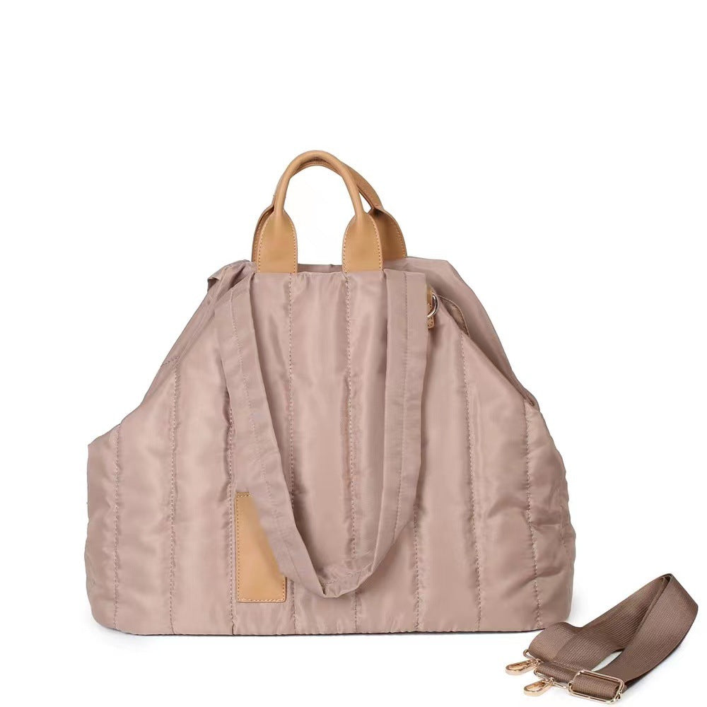 HKM-4338365 Handheld Pet Car Sofa Bag for Cats and Dogs, Soft Cotton-Filled Travel Carrier, Solid Color 46*25*35CM