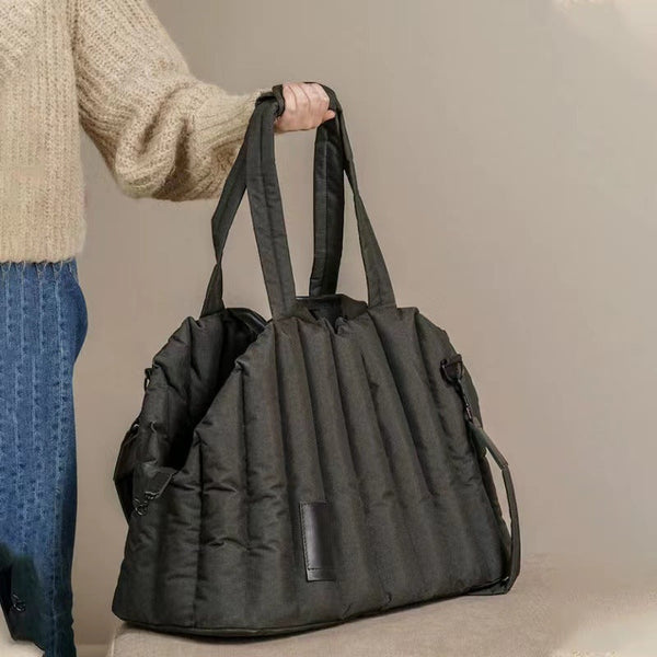 HKM-4338365 Handheld Pet Car Sofa Bag for Cats and Dogs, Soft Cotton-Filled Travel Carrier, Solid Color 46*25*35CM