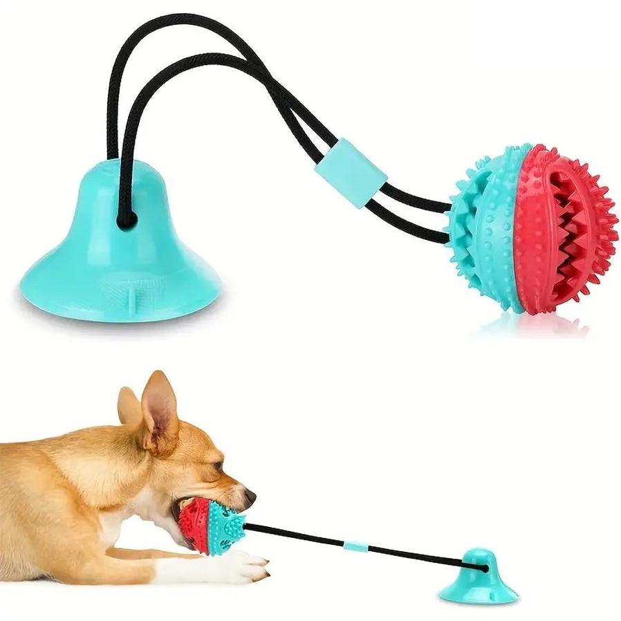 HKM-433875 Durable Interactive Dog Toy with Suction Cup for Chewing, Teething, and Tug-of-War Activities