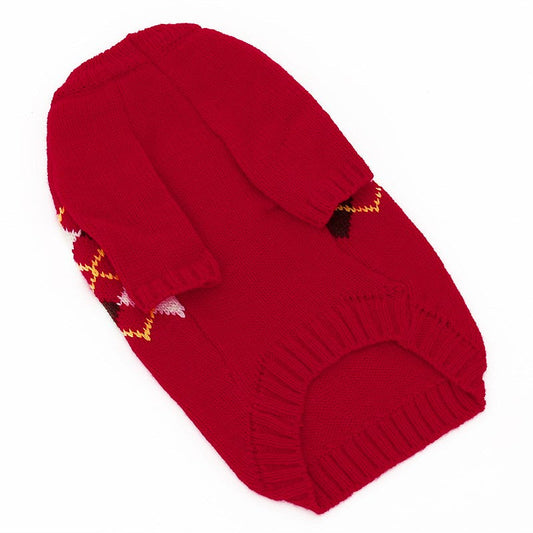 HKM-4339901 Cozy Multicolor Cotton Sweater for Cats - Fall & Winter Fashion