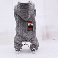 HKM-4340285 Casual Four-Legged Pet Sweater with Velvet Lining - Warm Wool Material