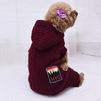 HKM-4340285 Casual Four-Legged Pet Sweater with Velvet Lining - Warm Wool Material