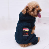 HKM-4340285 Casual Four-Legged Pet Sweater with Velvet Lining - Warm Wool Material
