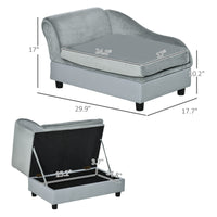 HKM-4340541 Luxury Dog Sofa with Hidden Storage for Small Pets