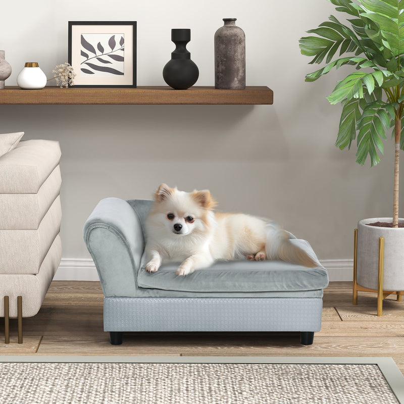 HKM-4340541 Luxury Dog Sofa with Hidden Storage for Small Pets