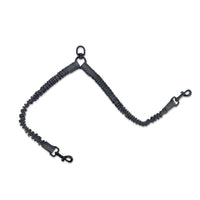 HKM-4341693 Light Gray Monochrome Double-Ended Dog Leash - 50cm Polyester Traction Rope