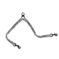HKM-4341693 Light Gray Monochrome Double-Ended Dog Leash - 50cm Polyester Traction Rope