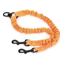 HKM-4341693 Light Gray Monochrome Double-Ended Dog Leash - 50cm Polyester Traction Rope