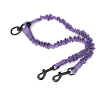HKM-4341693 Light Gray Monochrome Double-Ended Dog Leash - 50cm Polyester Traction Rope