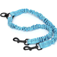 HKM-4341693 Light Gray Monochrome Double-Ended Dog Leash - 50cm Polyester Traction Rope