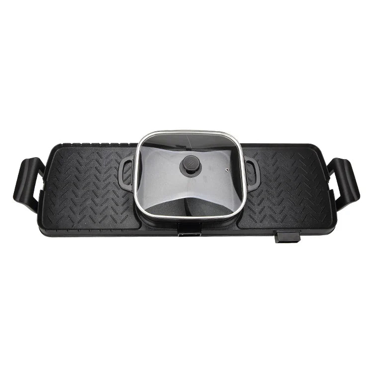 HKM-434195 Smokeless Outdoor Electric Kebab Grill Pan - Portable BBQ Barbecue Griddle