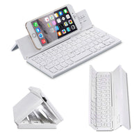HKM-434195 Ultra-Thin Wireless Bluetooth Keyboard for Tablets and Laptops, Foldable with Multimedia Functionality