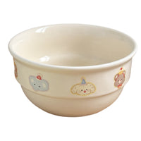 HKM-4342077 Cute Cartoon Cherry Sausage Dog Ceramic Bowl - Fun & Adorable Tableware for Kids