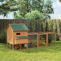 HKM-4345533 Elevated Chicken Coop with Nesting Boxes, Run Area, and Easy Clean Features