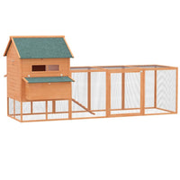 HKM-4345533 Elevated Chicken Coop with Nesting Boxes, Run Area, and Easy Clean Features