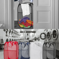 HKM-434579 Portable Pop-up Polyester Mesh Laundry Hamper for Kids - Multi-Colour Options
