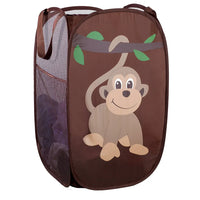 HKM-434579 Portable Pop-up Polyester Mesh Laundry Hamper for Kids - Multi-Colour Options