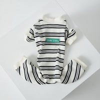 HKM-4346429 Thin Striped Casual Pet Clothing for Spring and Summer - Four-Legged Homewear