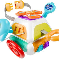 HKM-434643 10-in-1 Educational Activity Cube for Babies and Toddlers - Engaging Polyhedron Busy Board Toy