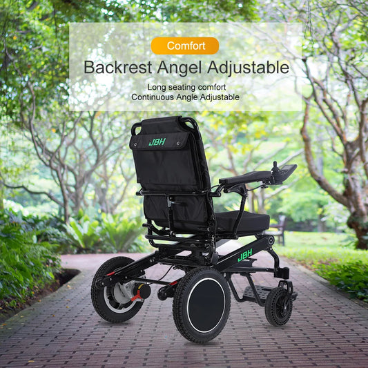 HKM-434707 Electric Power Wheelchair D15B for Adults, Removable Battery, High Strength Metal Frame, Max Load 120 kg, CE Certified