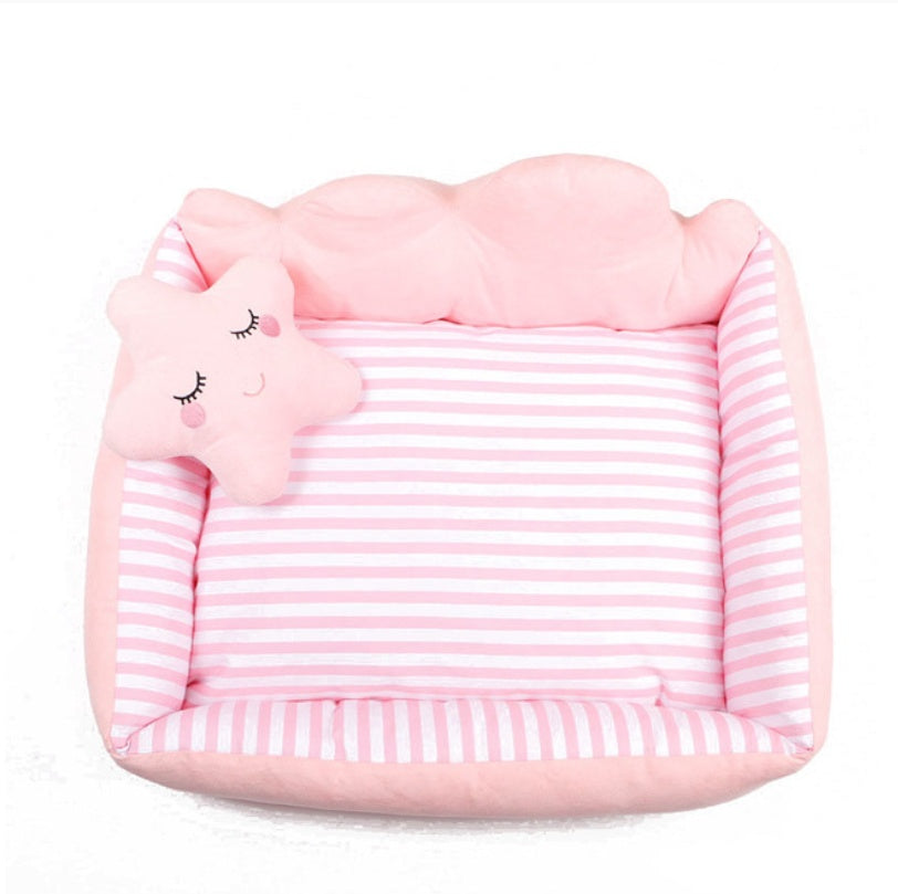 HKM-4347709 Cloud Nest Disassemblable Pet Bed for Easy Washing - Canvas & Cotton, Multiple Sizes Available