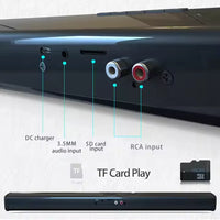 HKM-434835 Wireless Home Theater Sound Bar with FM, Bluetooth V5.0, and Multiple Connection Options