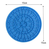 HKM-4348477 Silica Gel Dog Licking Plate Mold - 15x15cm, Easy to Clean and Maintain