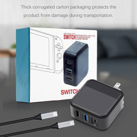 HKM-434899 2-in-1 AC Adapter for Nintendo Switch with TV Conversion and Host Charging