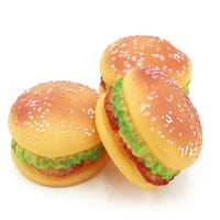 HKM-4349117 Durable Hamburger Squeaky Toy for Dogs - Bite-Resistant Chewing Toy for Training and Anxiety Relief