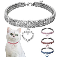 HKM-4349629 Rhinestone Dog Necklace in Copper with Silver Plating - Available in S/M/L Sizes