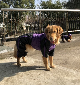 HKM-4351805 Waterproof Nylon Raincoat for Large Dogs - Sizes L-XS to L-XL