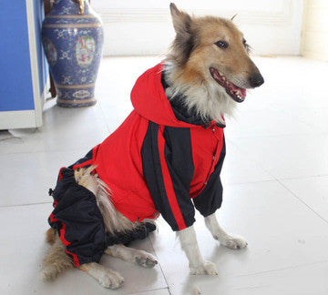 HKM-4351805 Waterproof Nylon Raincoat for Large Dogs - Sizes L-XS to L-XL