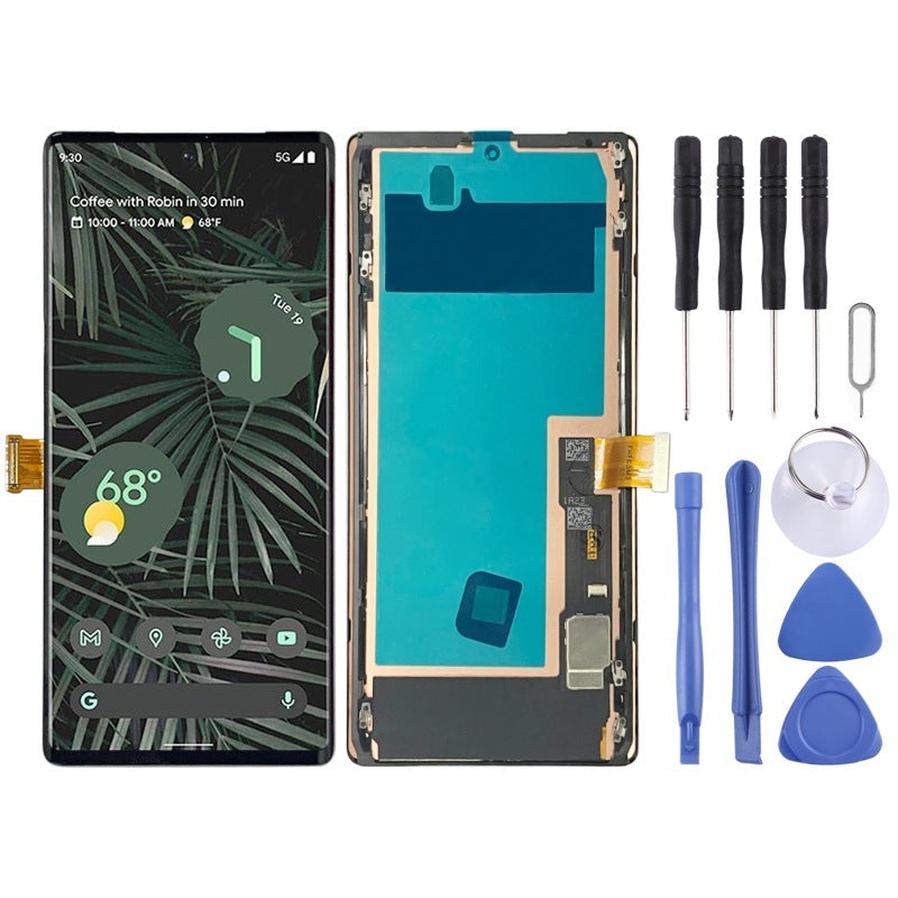 HKM-435219 Google Pixel 6 Pro G8VOU OLED LCD Touch Assembly with Frame, 700x920 Resolution