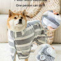 HKM-4353981 Cozy Polyester Brocade Coral Fleece Bath Towel for Dogs and Cats