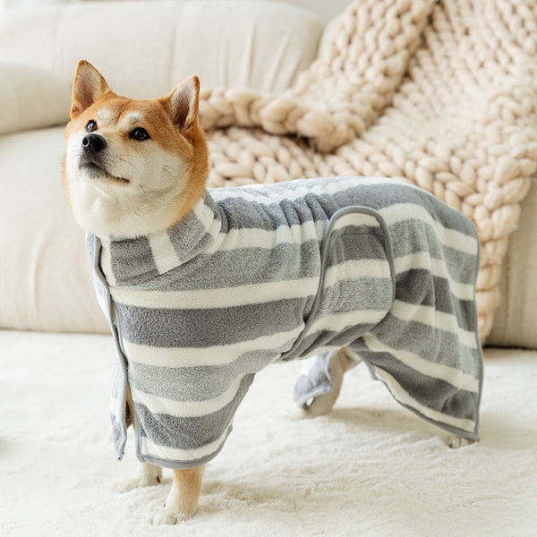 HKM-4353981 Cozy Polyester Brocade Coral Fleece Bath Towel for Dogs and Cats