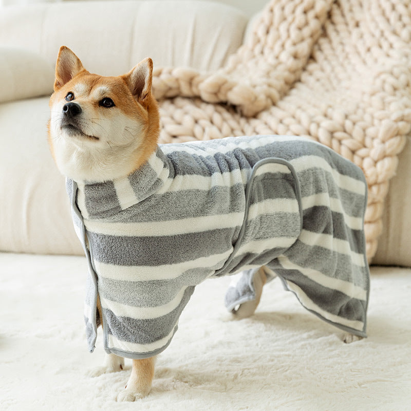 HKM-4353981 Cozy Polyester Brocade Coral Fleece Bath Towel for Dogs and Cats
