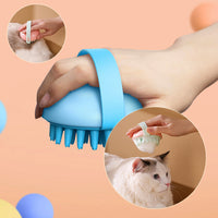 HKM-4355261 Silicone Pet Bath Massage Brush for Cats and Dogs ¨C Soft Comb for Grooming and Relaxation