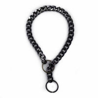 HKM-4355389 Geometric Gold Metal Dog Chain Collar - Various Lengths for Neck Sizes