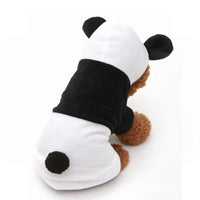 HKM-4355773 Black and White Panda Fleece Dog Dress for Autumn and Winter