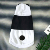 HKM-4355773 Black and White Panda Fleece Dog Dress for Autumn and Winter