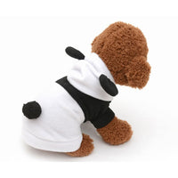 HKM-4355773 Black and White Panda Fleece Dog Dress for Autumn and Winter