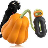 HKM-4356029 Pumpkin Shaped Outdoor Dog Toy with Rope for Long Throws