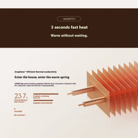 HKM-435603 Graphene Electric Skirting Heater with Adjustable Thermostat and App Control, IPX4 Waterproof, Low Noise