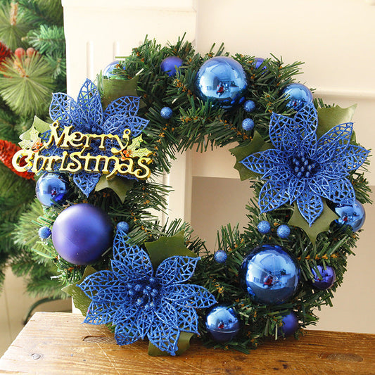 HKM-435603 Multicolor Christmas Wreath for Home and Garden Decor, 30cm Plastic Design