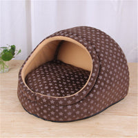 HKM-4357437 Cozy Artificial Plush Small Pet Nest with Non-Slip Bottom for Winter Comfort