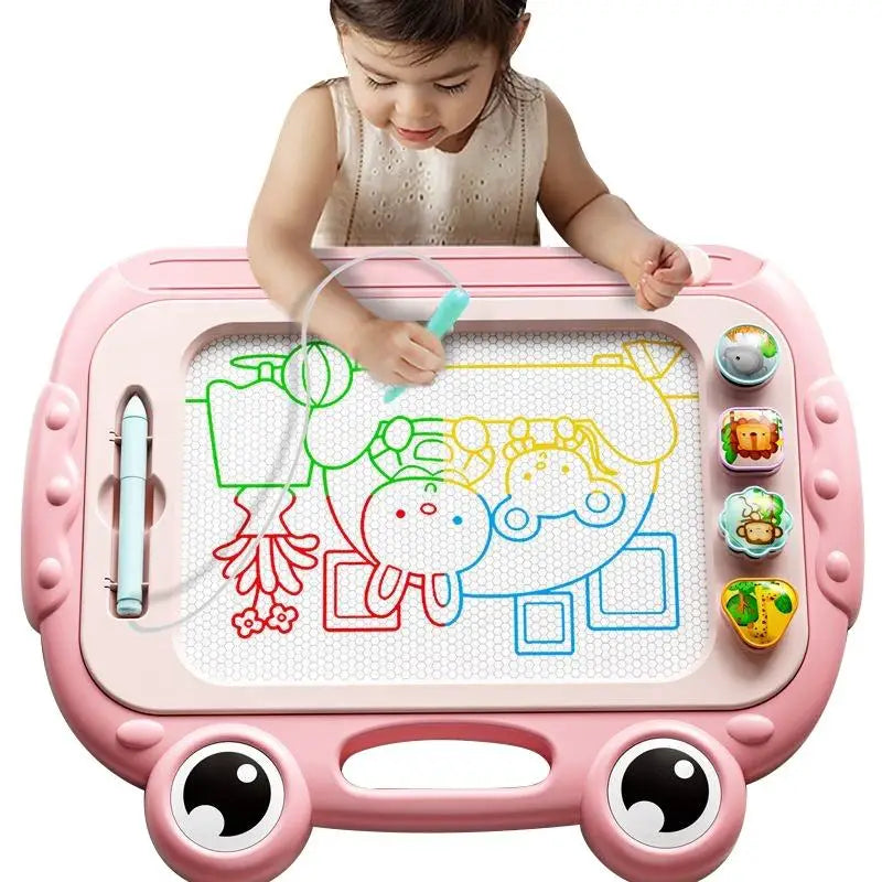 HKM-435795 Colorful Magnetic Frog Drawing Board for Kids - Plastic Doodle and Writing Pad, Ages 2 to 13