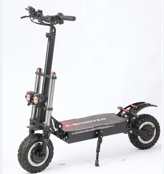 HKM-435859 High-Performance Foldable 60V Off-Road Electric Scooter with 11" Tires, 80-85KM/H Speed, 90-100KM Range