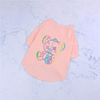 HKM-4359741 Cotton Short-Sleeved Cute Color Bear T-Shirt for Pets ¨C Spring and Summer Style